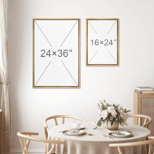 Framed Canvas Wall Art – Watercolor Pastel Abstract Strokes