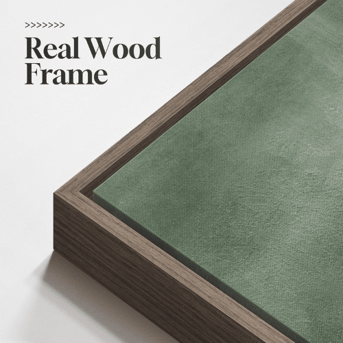 Modern Abstract Square Framed Art – Minimalist Monochrome Canvas Print