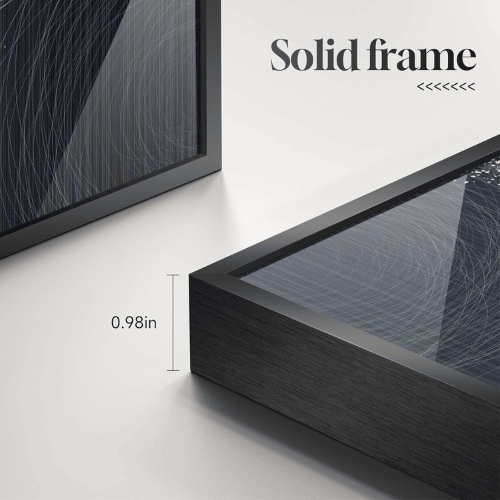 Modern Black & Silver "Celestial Motion" 3-Piece Set – Crystal Porcelain High-Gloss Abstract