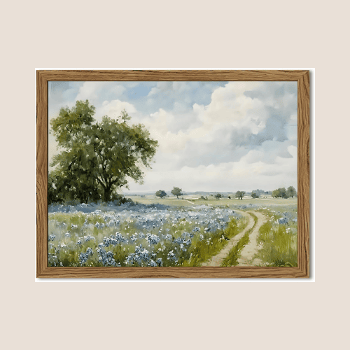 Framed Vintage Wildflower Canvas Wall Art