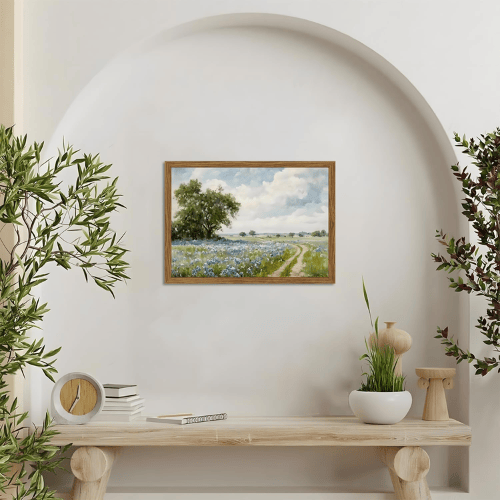 Framed Vintage Wildflower Canvas Wall Art