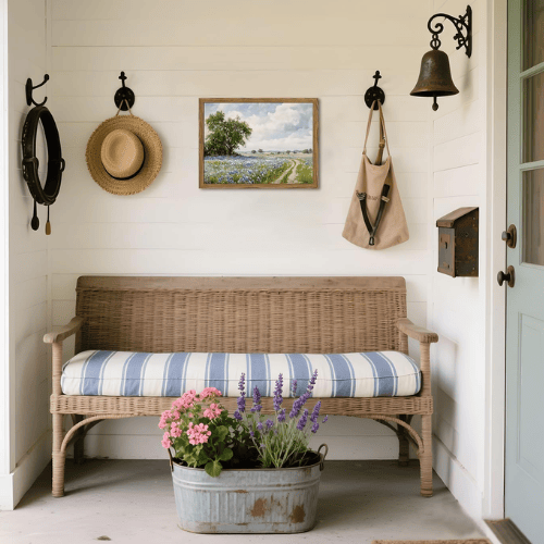 Framed Vintage Wildflower Canvas Wall Art