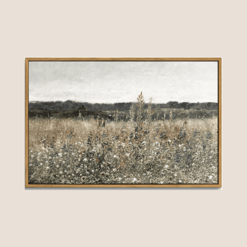 Wildflower Field Vintage Canvas Wall Art