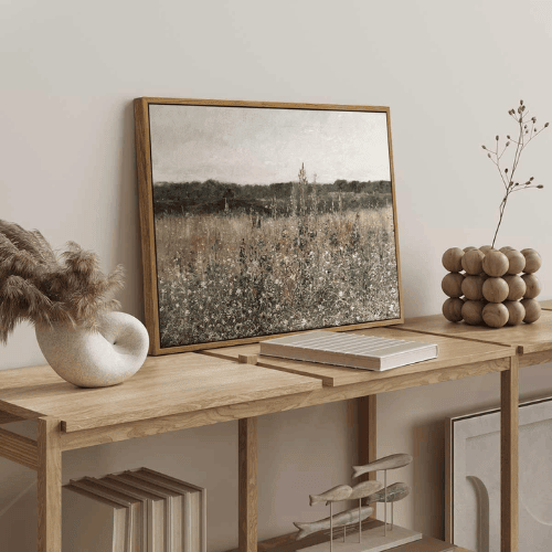 Wildflower Field Vintage Canvas Wall Art
