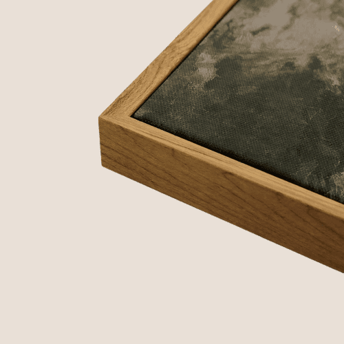 Square Framed Canvas Wall Art – Vintage Grassland Field Scenery