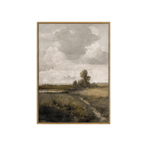 Vintage Pastoral Landscape Framed Wall Art