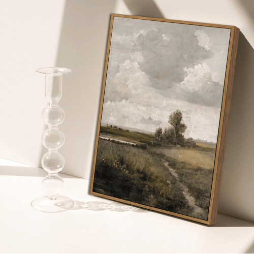 Vintage Pastoral Landscape Framed Wall Art