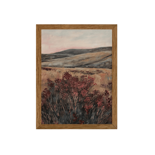 Ethereal Forest & Sunset Framed Canvas Art