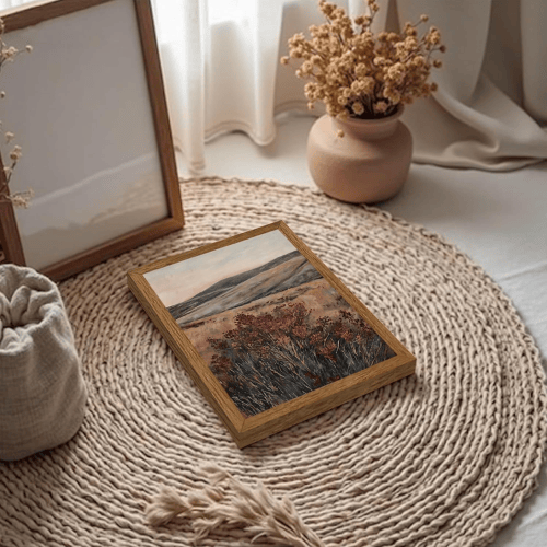 Ethereal Forest & Sunset Framed Canvas Art