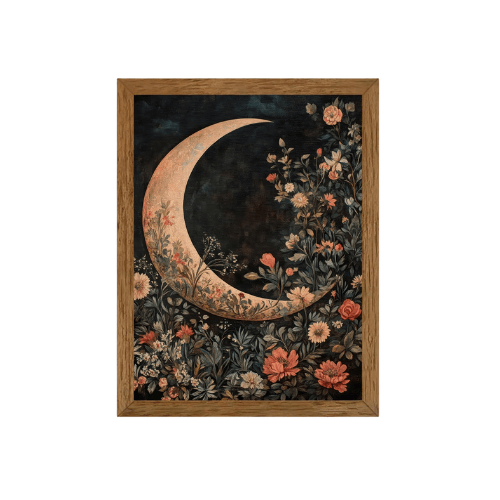 Ethereal Forest & Sunset Framed Canvas Art