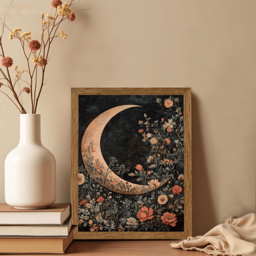 Ethereal Forest & Sunset Framed Canvas Art
