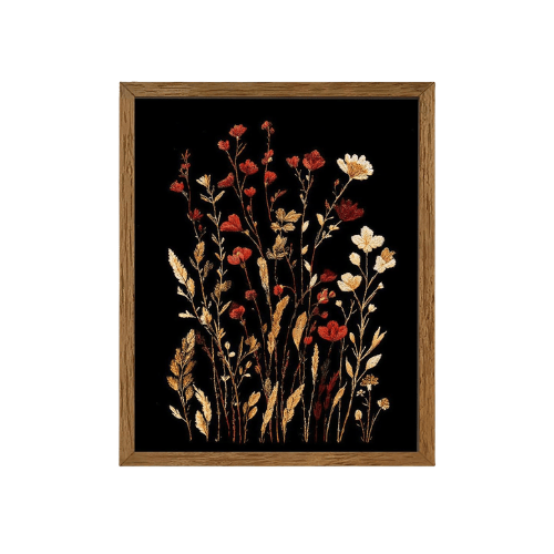 Ethereal Forest & Sunset Framed Canvas Art