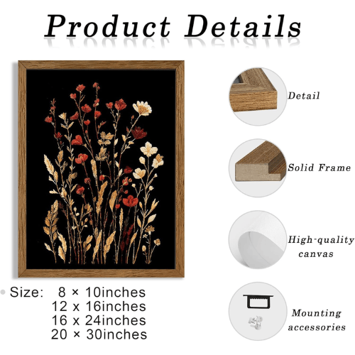 Ethereal Forest & Sunset Framed Canvas Art