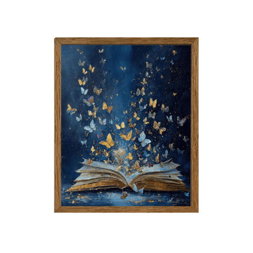 Ethereal Forest & Sunset Framed Canvas Art