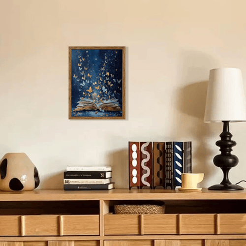 Ethereal Forest & Sunset Framed Canvas Art