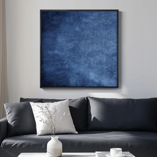 Modern Abstract Square Framed Art – Minimalist Monochrome Canvas Print