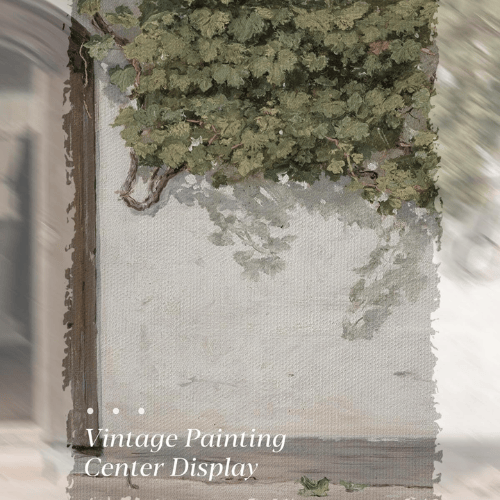 Vintage "Vineman Climbing the Walls" Framed Art – Classic House & Garden Landscape