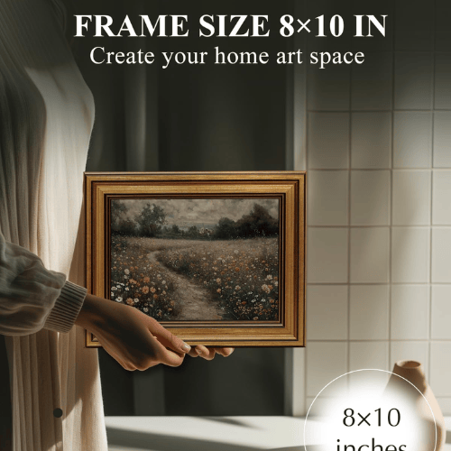 Vintage Floral & Landscape Gold Framed Art – Classic Botanical Still Life