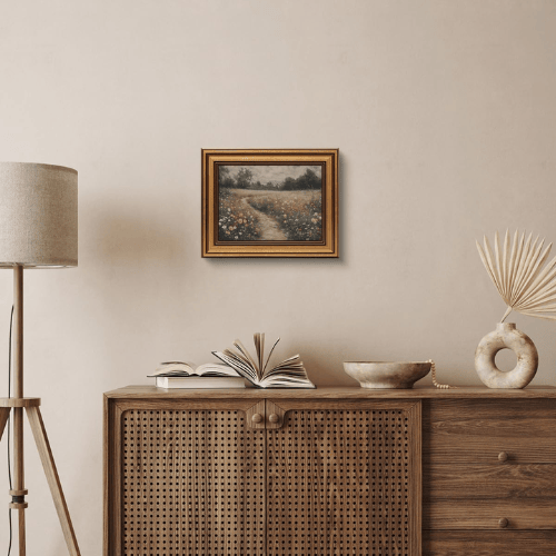 Vintage Floral & Landscape Gold Framed Art – Classic Botanical Still Life