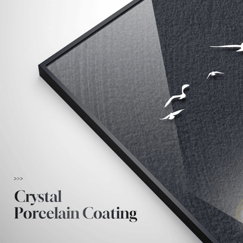 Modern Abstract "Mountain Radiance" 3-Piece Set – High-Gloss Crystal Coated Canvas