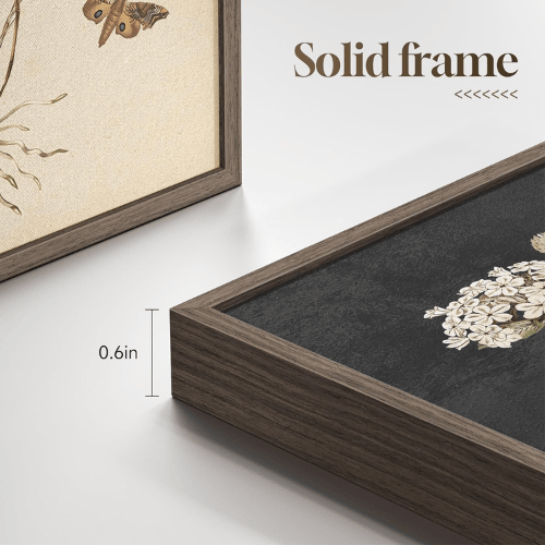 Vintage Grand Botanical 4-Piece Set – Rustic Floral Canvas Prints