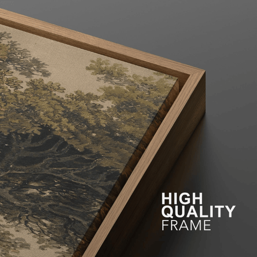 Vintage "Mountain & Meadow" 3-Piece Framed Set – Rustic Illustrated Nature Landscapes