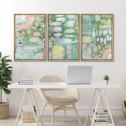 Modern "Chic Prism" 3-Piece Framed Set
