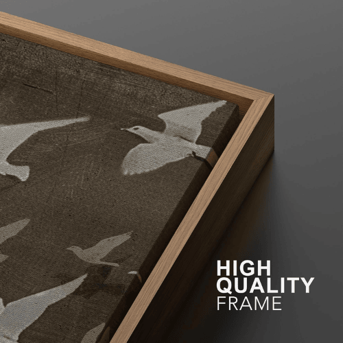 Modern "Earthy Flight" 3-Piece Framed Set – Abstract Birds in Flight Illustrations