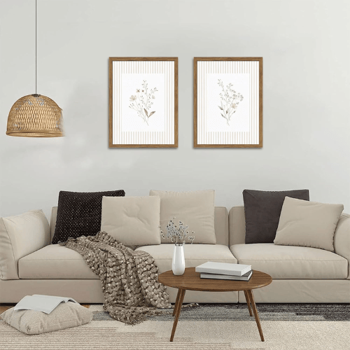 Modern "Meadow & Bloom" Canvas Set – Vintage Wildflower & Country Field Landscapes